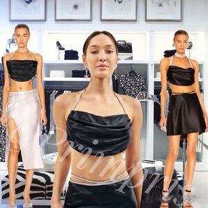 Nue Studio Silk Top With Crystal Cord NWT